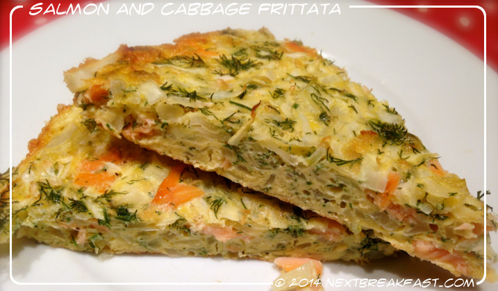 Smoked salmon and cabbage fritatta