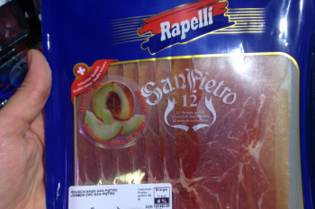 San Pietro ham from Rapelli Migros